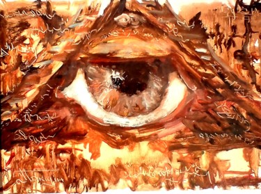 Картина под названием "Глаз "ГОРА"" - Eduardo, Подлинное произведение искусства, Масло