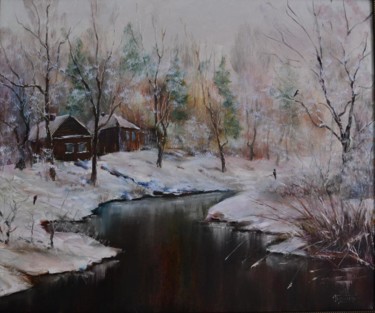 Картина под названием "зимний пейзаж" - Eduardo, Подлинное произведение искусства, Масло
