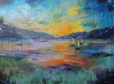 Peinture intitulée "New Day" par Galina Zimmatore, Œuvre d'art originale, Acrylique