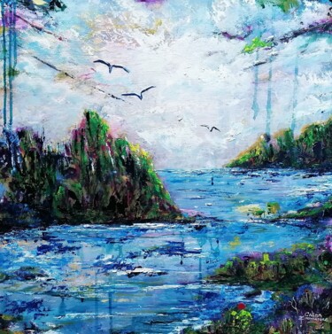 Картина под названием "Fly like a Bird" - Galina Zimmatore, Подлинное произведение искусства, Масло