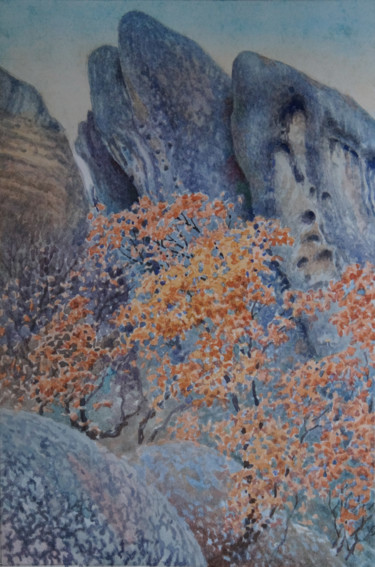 Картина под названием "Дубки" - Александр Згурский, Подлинное произведение искусства, Акварель