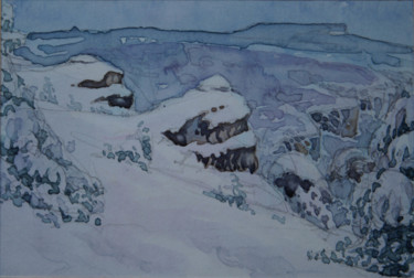 Картина под названием "Над Канлы-Дере." - Александр Згурский, Подлинное произведение искусства, Акварель
