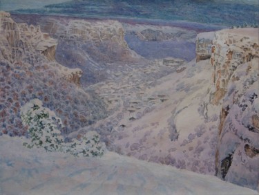 Картина под названием "Зимний день" - Александр Згурский, Подлинное произведение искусства, Акварель