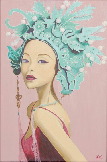 Malerei mit dem Titel "Beauty" von Zhanar Khamitova, Original-Kunstwerk, Acryl