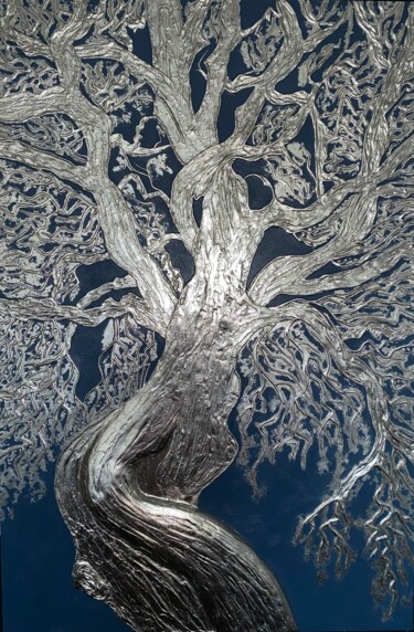 Картина под названием "Древо жизни" - Zhanat Zharkimbayeva, Подлинное произведение искусства, Акрил