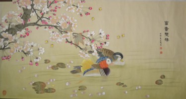 Malerei mit dem Titel "Wealthy and amphibi…" von Huizhen Zhang Zhang Hui Zhen, Original-Kunstwerk, Pigmente