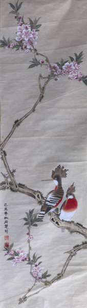 Pintura intitulada "Beautiful Friends" por Huizhen Zhang Zhang Hui Zhen, Obras de arte originais, Pigmentos