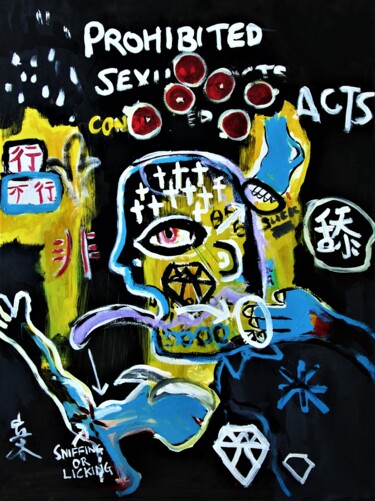 Malerei mit dem Titel "Prohibited Sexual A…" von Zhang Mingyang, Original-Kunstwerk, Acryl