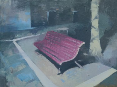 Painting titled "the  seat" by Weixuan Zhang, Original Artwork, Oil