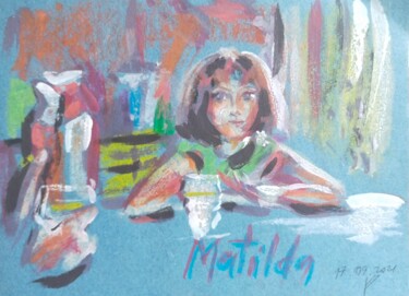 Pintura intitulada "Matilda" por Zhanna Fedosova, Obras de arte originais, Guache