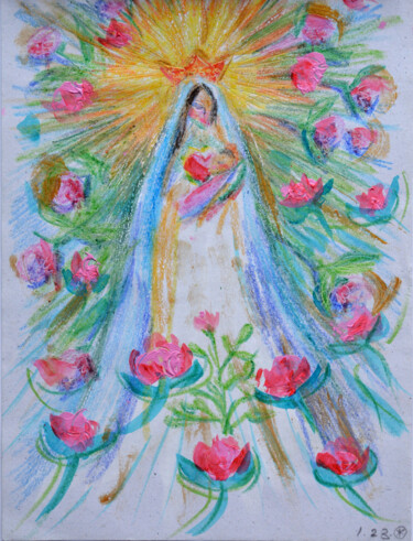 Картина под названием "Blessing" - Zhanna Fedosova, Подлинное произведение искусства, Акрил