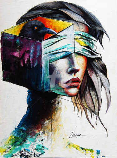 Картина под названием "SURREAL ART CONCEPT…" - Zhanna Ilieva, Подлинное произведение искусства, Акрил
