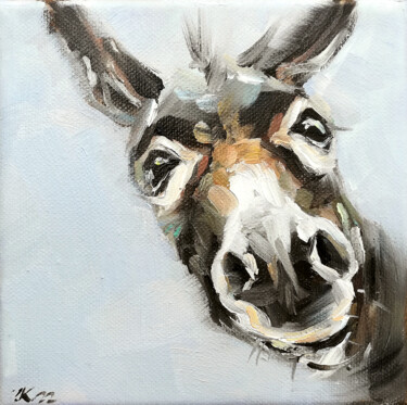 绘画 标题为“Donkey Portrait” 由Zhanna Kan, 原创艺术品, 油