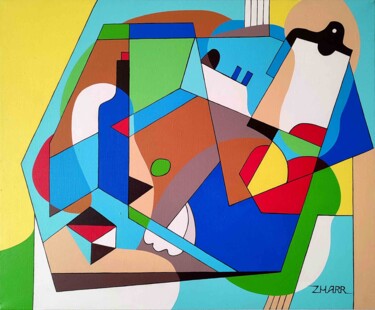 Pintura titulada "Abstract still life" por Zhanna Zharr, Obra de arte original, Acrílico Montado en Bastidor de camilla de m…