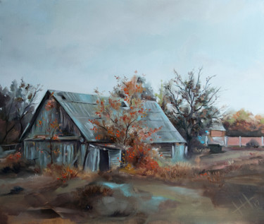 Pintura titulada ""Начало октября"" por Zhanna Zakharchenko, Obra de arte original, Oleo