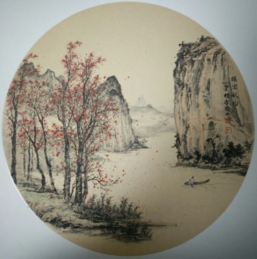 Malerei mit dem Titel "NO.14 Meticulous Au…" von Gang Zhao Zhao Gang, Original-Kunstwerk, Digitaldruck