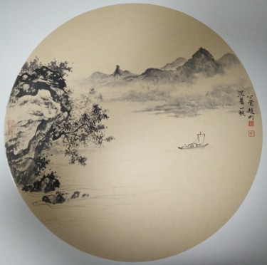 Painting titled "N0.4 Equanimity sai…" by Gang Zhao Zhao Gang, Original Artwork, Pigments