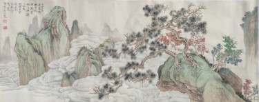 Pittura intitolato "Making a compositio…" da Yimeng Zhao Zhao Yi Meng, Opera d'arte originale, pigmenti