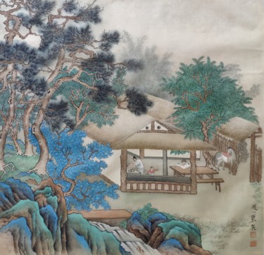 Malerei mit dem Titel "Living temporarily…" von Yimeng Zhao Zhao Yi Meng, Original-Kunstwerk, Aquarell