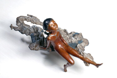 Sculpture intitulée "山河少年" par Zhao Yongchang, Œuvre d'art originale, Bronze