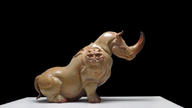 Γλυπτική με τίτλο "远方·英雄礼赞（Rhino Gener…" από Zhao Yongchang, Αυθεντικά έργα τέχνης, Μπρούντζος