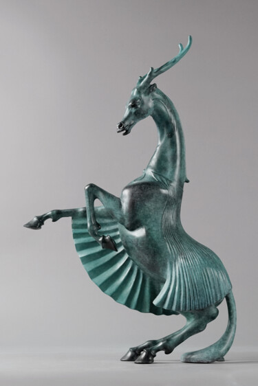 Sculpture intitulée "翩鴻（Outstanding）" par Zhao Yongchang, Œuvre d'art originale, Bronze