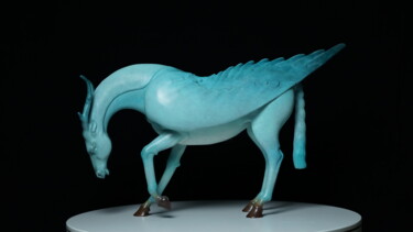 Escultura intitulada "清风徐来（Walker)" por Zhao Yongchang, Obras de arte originais, Bronze