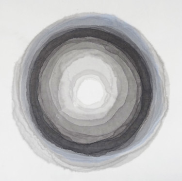 Peinture intitulée "perspective3°" par Biru Zhao, Œuvre d'art originale, Encre Monté sur Châssis en bois