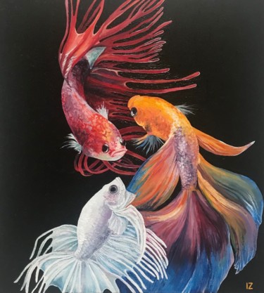Pintura titulada "Рыбки" por Irina Zharinova, Obra de arte original, Oleo