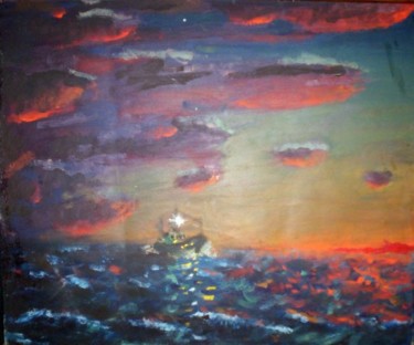 Картина под названием "Домой" - Валерий Железнов, Подлинное произведение искусства, Масло