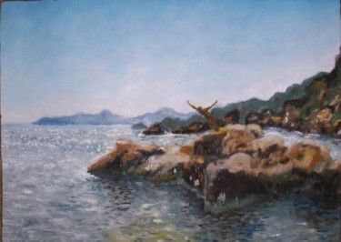 Painting titled "морской пейзаж" by Valerii Zheleznov, Original Artwork