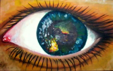 Картина под названием "Взгляд" - Валерий Железнов, Подлинное произведение искусства, Масло