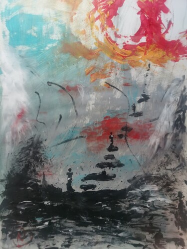 Картина под названием "Towards the Cul" - Zhengyuan (Cooper) Gao, Подлинное произведение искусства, Акрил