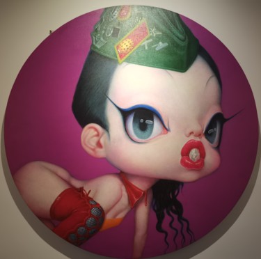 绘画 标题为“小妞儿（油画）” 由志杰 王, 原创艺术品, 颜料
