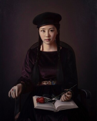 绘画 标题为“嵇呼” 由志雷 李, 原创艺术品, 油 安装在木板上