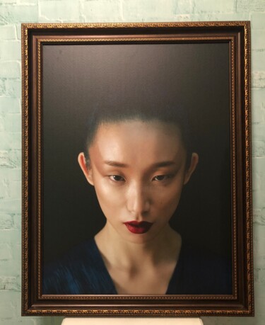 Painting titled "涣乃" by Zhi Lei Li, Original Artwork, Oil Mounted on Wood Stretcher frame