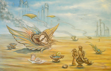 Painting titled "Phoenix Morning" by Dim Safonsky, Original Artwork, Acrylic