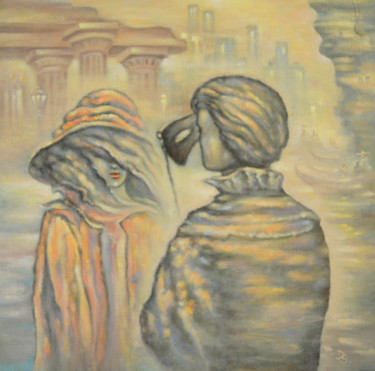 Painting titled "Meeting" by Dim Safonsky, Original Artwork, Acrylic