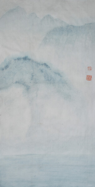 Malarstwo zatytułowany „Smoky Clouds in Lak…” autorstwa 志泽 吕, Oryginalna praca, Pigmenty