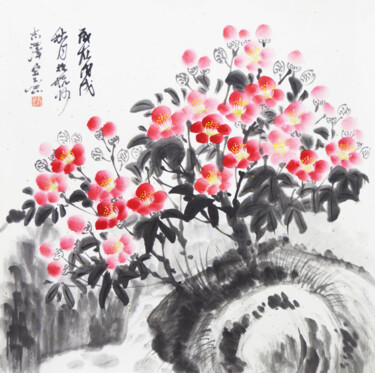 Картина под названием "The fragrance of ca…" - 志泽 吕, Подлинное произведение искусства, Пигменты