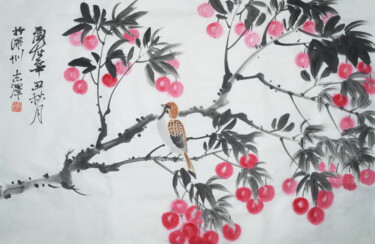 Картина под названием "Fruitful" - 志泽 吕, Подлинное произведение искусства, Чернила