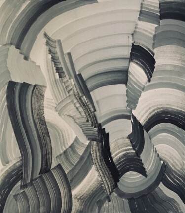 Schilderij getiteld "蝙蝠" door 朝乐门, Origineel Kunstwerk, Grafiet