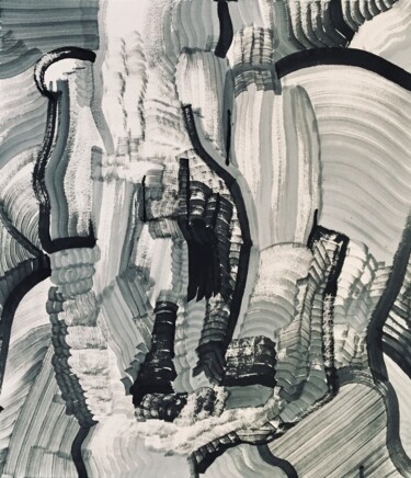 Painting titled "湿婆" by 朝乐门, Original Artwork, Ink