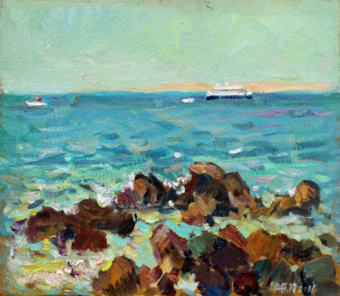 Pittura intitolato "Hurghada Red sea" da Juliya Zhukova, Opera d'arte originale, Olio