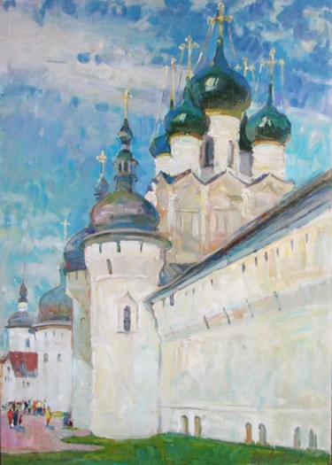 Painting titled "The city of Rostov" by Juliya Zhukova, Original Artwork, Oil
