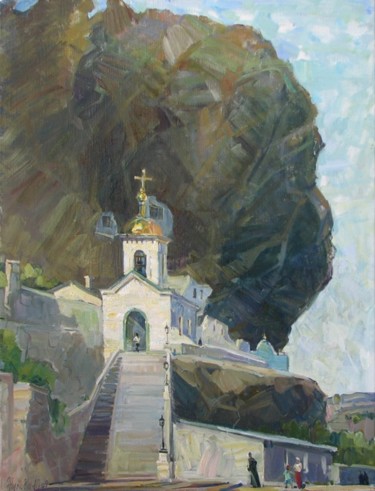 Painting titled "Piously-Uspensky mo…" by Juliya Zhukova, Original Artwork, Oil
