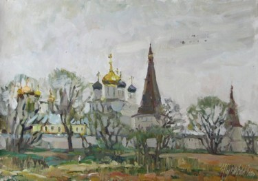 Painting titled "Iosifo-Volodsky mon…" by Juliya Zhukova, Original Artwork, Oil