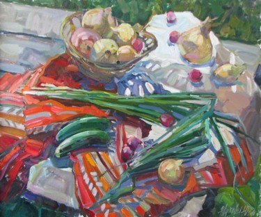 Peinture intitulée "Still life - vitamin" par Juliya Zhukova, Œuvre d'art originale, Huile