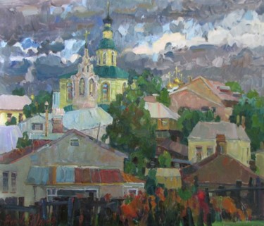 Painting titled "September in Vladim…" by Juliya Zhukova, Original Artwork, Oil