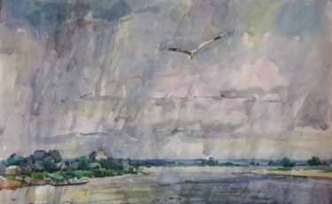 Картина под названием "Flight" - Juliya Zhukova, Подлинное произведение искусства, Масло